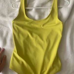 Express Yellow Scoop Neck Bodysuit